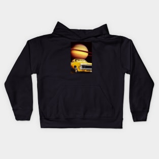 Classic Car in Outer Space Kids Hoodie